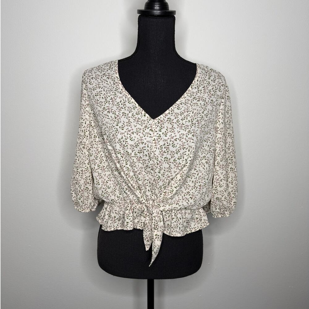 Romantic Floral Blouse Cottagecore Coquette Soft Girl Size L